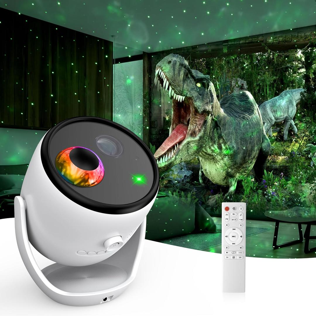 Twelvetooo 3D Galaxy Projector, Star Projector with 90 Dynamic Scenes, HD Planetarium Projector Night Light with Bluetooth Speaker for Room, Christmas Gift for Kids Adults, Relaxing Ambiance