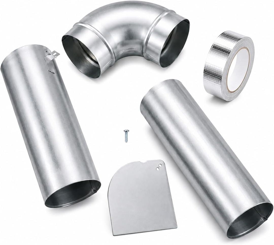 3911EZ9131X 383EEL9001B Upgraded Adjustable Dryer Side Vent Kit, Compatible with LG and Kenmore, Dryer Venting Kit Assembly Replacement Part AP4438852, Exhaust Out Either Side or Bottom