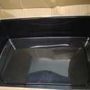 IRIS USA Cat Litter Box XX-Large Open Top with High Sided Walls Tall Scatter Shield Scoop Included Easy Clean Plastic Pan for Big Cats Kittens Multi-Cat Households 30"L x 20"W x 14"H Black
