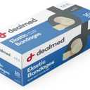 Dealmed 4" Elastic Bandage Wrap with Self-Closure – 6 Elastic Bandages, 5 Yards Stretched Compression Bandage Wrap, Wound Care Product for First Aid Kit and Medical Facilities