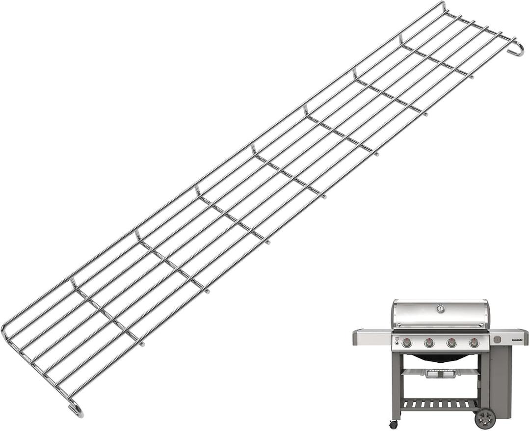 66045 Warming Rack for Weber Genesis II 400 Series, Genesis GS4 II S410 E410 SE410, Series Gas Grills, Stainless Steel Grill Rack for Weber Genesis 2 62011001 67010001 Grill Parts Replacement, 32.7''