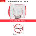 Baseball & Softball Replacement Net (Only Nets, Not Frame) 7-Strand Heavy Duty Knotless Polyester Replacement Baseball Net for Baseball Pitching Hitting and Throwing Practice Fits 7x7FT Size