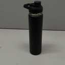 Fijinhom 24 oz Insulated Water Bottle with Handle, 304 Stainless Steel Water Bottles with Wide Mouth, Double Wall Vacuum Sports Water Bottle, BPA Free, Keep Cold and Hot, Black