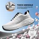 NORTIV 8 Women's Walking Shoes Cushion Running Tennis Shoes ActiveFloat Non-Slip Comfortable Breathable Workout Gym Sports Athletic Fashion Sneakers (10 Wide, White)