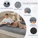 BFPETHOME Human Dog Bed for Adult, Orthopedic Human Size Dog Bed for Adult & Kids, Big Waterproof Adult Dog Bed for Humans with Removable Washable Cover, Grey