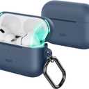 ESR for AirPods Pro 2 Case (USB-C/Lightning Cable), Compatible with Airpods Pro 2nd Generation Case (2023/2022/2019), Magnetic Lid, Full Drop Protection Cover with Carabiner, Cloud Series, Blue