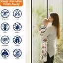 Magnetic Screen Door Fits Doors up to 36 x 82 Inches Max, Screen Size 38" x 84" Heavy Duty Screen Mesh Net Keeps Bugs Out, Self Sealing Hands Free Mesh Partition, Pet and Kid Friendly