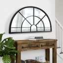 WAMIRRO Arched Window Pane Mirror Decor,Farmhouse Mantel Mirrors for Fireplace/Living Room,24"X40"