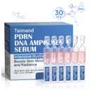 99% Purity Salmon DNA PDRN Serum Ampoules (0.05 fl.oz x 30e) - Hyaluronic Acid Serum, Pre-makeup Skincare, Hydrating Anti-Aging Serum for Sensitive Skin, Portable Vials with Niacinamide, Face & Neck