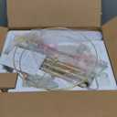 Gold Floor Lamp for Living Room, Tall Standing Lamp 55-65" Adjustable Modern Brass Floor Lamps for Bedroom Reading Office Kids 3 Color Lights Corner Night Stand (9W LED Bulb, White Shade)