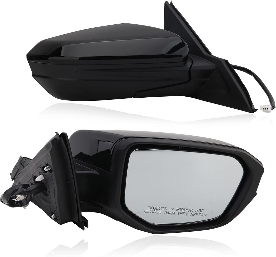 Passenger Side Mirror Compatible With 2016 2017 2018 2019 2020 2021 Honda Civic,Mirror with Power Glass,Non-Heated,Manual Folding Right Passenger Side