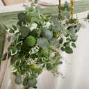 Ling's moment 2PCS Sage Green Artificial Flower Garland Wedding Arch Flowers Floral Swags Centerpieces Greenery Arrangements for Sweetheart/Head Table Easel Wall Entryway Board Backdrop Decor