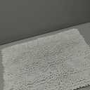 Yimobra Bathroom Rug Mat, Non Slip and Super Absorbent Bath Mat, Machine Washable Quick Dry, Ultra Plush Chenille Shower Rugs for Bathroom Floor Sink Tub and Shower Outside, White, 24 x 17