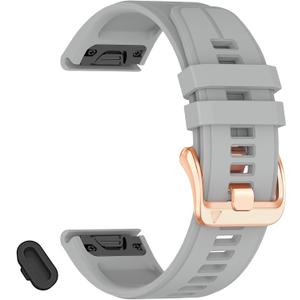 20mm Soft Silicone Watch Band Compatible With Garmin Fenix 8 AMOLED 43mm/Fenix 7S pro sapphire solar/Fenix 6S Pro/Fenix 5S Plus,Women Quickfit Bands for Descent Mk3i 43mm/Mk2s/Approach S70 42mm