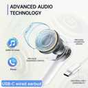 2 Pack USB C Headphones, Wired Earbuds for iPhone 17 16 15 Pro Max, 16e, 16 Plus & 15 Plus, USBC Ear Buds in-Ear Earphones with Microphone & Volume Control, Clear Stereo Sound & Noise Isolation