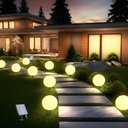 Auidum Solar Lights Outdoor Waterproof Decorations, 5 Pack Solar Globe Lights for Outside Color Changing Solar Garden Landscape Lights for Yard Patio Pathway Walkway Wedding Party Decor
