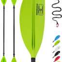 OCEANBROAD Adjustable Carbon Fiber Kayak Paddle 86in/220cm to 94in/240cm Kayaking Oar for Adults with Paddle Leash 1 Paddle