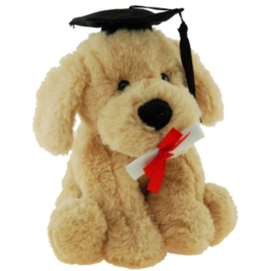  Graduation Grad Retriever Pup Stuffed Animal - Soft Keepsake for Graduates - A Gift of Affection to Express Congratulations - Tan 8 Inches 