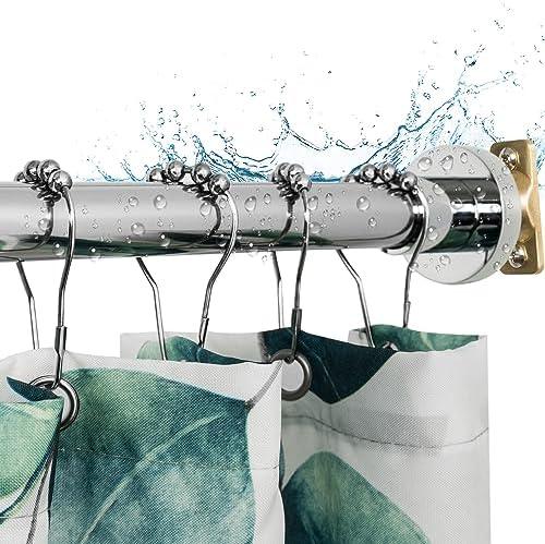 Artiwell Heavy Duty Shower Rod, Adjustable Shower Curtain Rod, Expandable 47-84 Inch, Permanent Mount Shower Rod, Never Rust Stainless Steel For Window Curtain and Closet, Chrome Plated : Home & Kitchen
