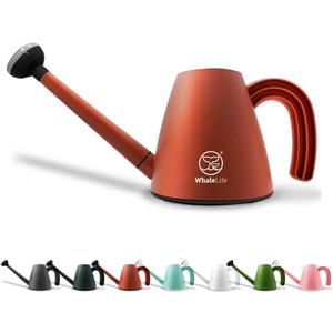 WhaleLife Indoor Watering Can for House Bonsai Plants (2.0L, Terra-Cotta Red)