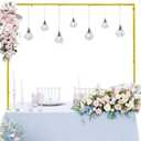 Over The Table Rod Stand with Clamps Metal Table Arch, Adjustable 13''-42'' Tall, 29''-98'' Length, Ideal for Birthday Wedding Party Baby Shower Anniversary Halloween Christmas DecorationGold