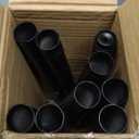 Black Curtain Rods for Windows 170 to 240 Inch(3-20 Feet),extra long drapery rod for large window,1" Diameter Rods with Modern Style End Cap Finials,Size:36-240 Inch