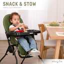 Dream On Me Snack and Stow Highchair | Adjustable Feeding Chair with Removable Tray, Lightweight, Foldable Design, Easy to Clean, Perfect for Toddlers & Infants