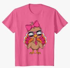 Gobble Turkey Day Happy Thanksgiving Toddlers Girls Kids T-Shirt, Size 4T