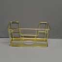 MyGift Paper Towel Holder Modern Brass Tone Metal Wire Wall Mounted or Tabletop Paper Folded Towel Holder Dispenser Rack Home and Commercial Bathroom Use