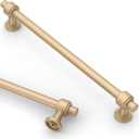 Asidrama 10 Pack 10 Inch(254mm) Champagne Gold Cabinet pulls Kitchen Cabinet Handles, Cabinet Pulls Kitchen Cabinet Hardware for Cupboard Drawer Pulls (10" Hole Center)