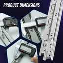 12 Inch Drawer Slides 1 Pair (2pcs) Side Mount Rails - Heavy Duty Full Extension Ball Bearing Drawer Slide Glides for Cabinet Kitchen, Dresser Runners - Draw Slides Sliders 100Lb Capacity