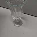 Glasseam Ribbed Glass Vase for Flowers, 7.5in Tall Vases for Centerpieces, Modern Crystal Clear Vase Set of 12, Decorative Flower Vases for Decor, Fluted Footed Urn for Wedding Dining Table Decoration