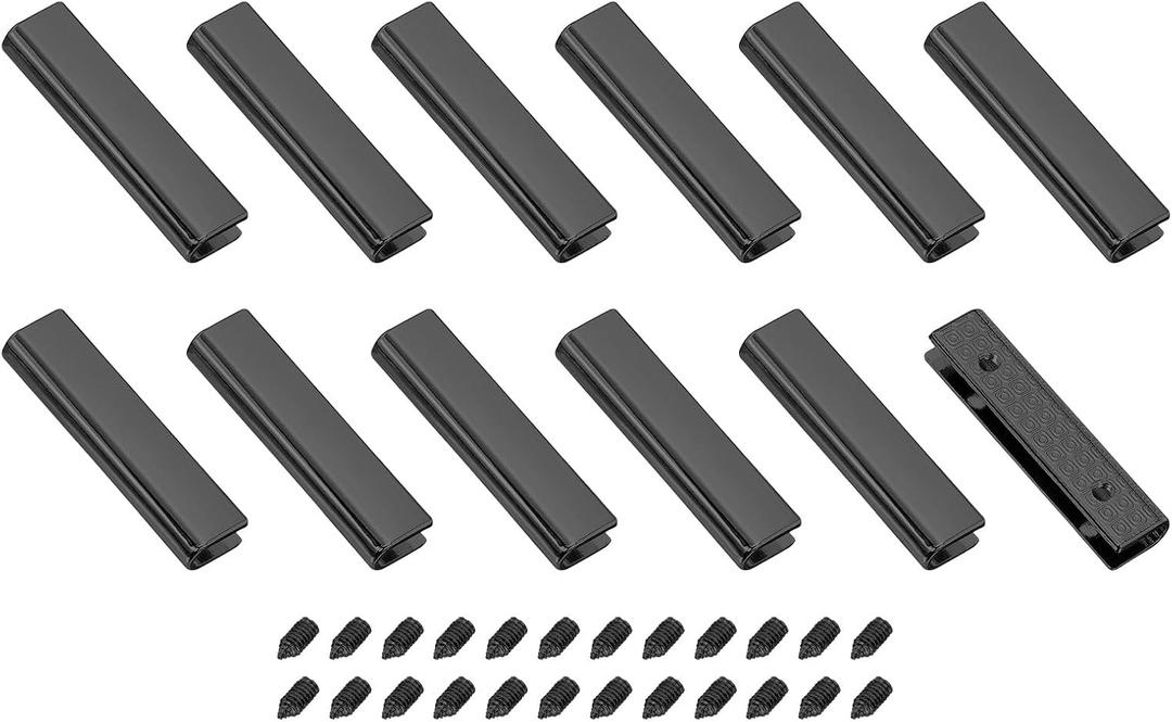 uxcell Belt Buckle End Tips, Rectangle Webbing Zipper Tips Clip Buckles with Screws for DIY Sewing Crafts Purse Belt Repair