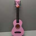 23" Acoustic Guitar, Kids 6 String Toy Guitar - Realistic Steel Strings - Beginner Practice First Musical Instrument for Children, Toddlers (Pink)