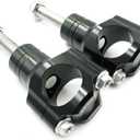 OTOM Motorcycle Handlebar Clamp CNC Aluminum Alloy Bar Clamps 28mm or 1 1/8" For CR WR KXF RMZ CRF HandleBar Riser (Black, 10mm)