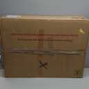 Karl home Mid Century Modern Accent Chair with Lumbar Pillow & Oak Arms  Plush Chenille Living Room Chair for Bedroom, Lounge (Creamy)