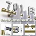 Heavy Duty Non- Adjustable 36In/3Ft Curtain Rods for Window, Antique Bronze
