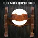 Wooden Wand Display Stand Wall Mount, 3-Tier Wand Holder, 3 Slots Wizard Wand Stand Display Wood Wand Holder Sword Stand Display Shelf for Collectibles Wooden Wand Display for Wizard Wand Home Office Display Halloween Decoration
