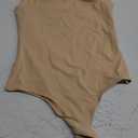 REORIA Butsmooth Womens Sexy Sleeveless Square Neck Double Lined Basic Bodysuit Tank Tops XS