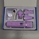 Dog Grooming Clippers Kit-Electric Rechargeable Cat Trimmer Tools-Cordless Quiet Pet Nail Paw Grinder-4 in 1 Multifunctional Low Noise Shaver-Razor for feet Face Ears Toenail Eye (Purple)