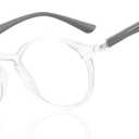 BLUEMOKY Reading Glasses for Men and Women: Blue Light Round Classic Eyeglasses - Computer Readers Glasses (+2.0)