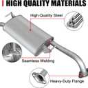 Rear Exhaust Muffler Compatible With 2009-2013 Toyota Corolla Muffler Exhaust