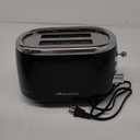 MELLERHOME Retro Toaster 2 Slice, 7 Browning Levels, 3 Functions (Reheat, Defrost, Cancel), Stainless Steel Features, Removable Crumb Tray, Under Base Cord Storage, Black