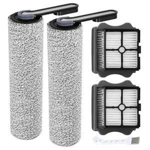 Floor ONE S5 Brush Roller Replacement Parts for Floor ONE S5/Floor One S5 Pro Smart Cordless Wet Dry Vacuum Cleaner, 2 Pack Brush Rollers and 2 Pack Vacuum HEPA Filters