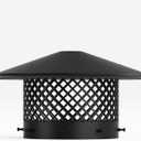 10 Inch Chimney Cap Round Chimney Cover, Fireplace Chimney Caps for Outside, Chimney Rain Caps, Roof Vent Cap, All Weather, Easy to Install, Black