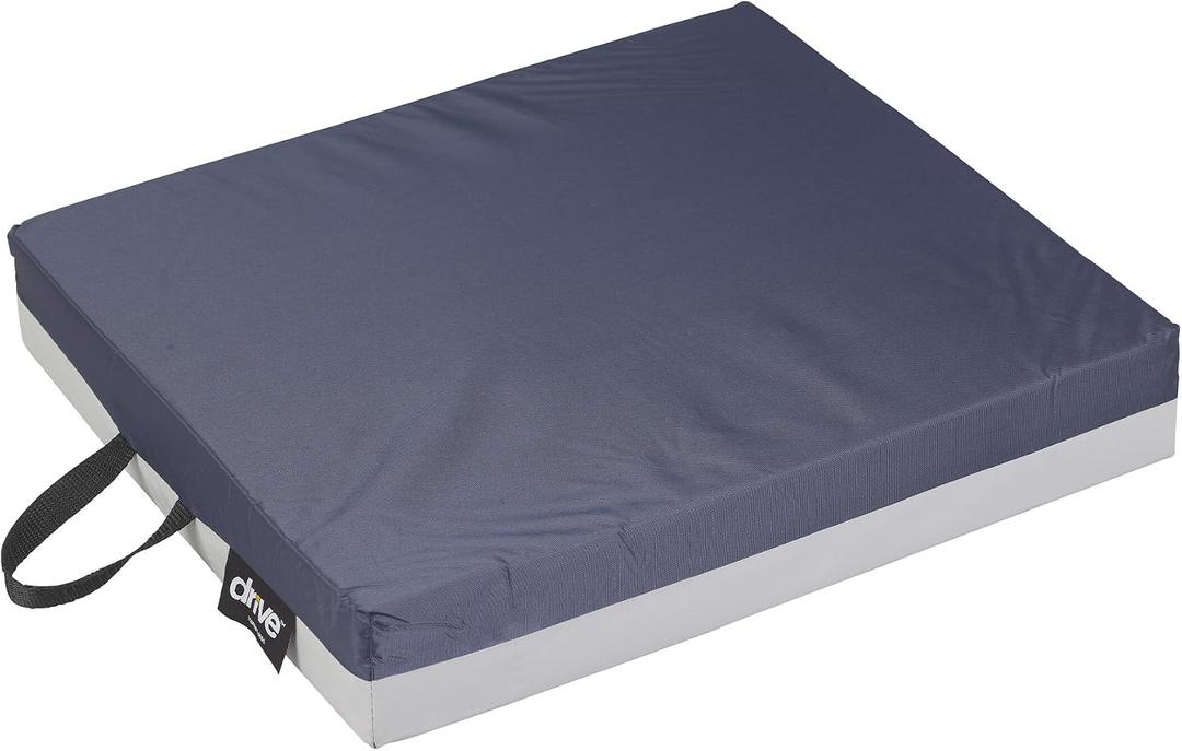 Drive Medical 14878 Skin Protection Gel E Wheelchair Cushion, Blue, 18" L x 18" W x 3" H