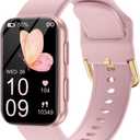 MorePro Health Fitness Tracker with Blood oxy-gen Monitor and 24/7 Heart Rate and Blood Pressure, Sleep Monitor, 120+ Sport Modes Waterproof Fitness Watch for Women Men Android iOS, Pink