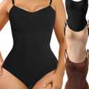 J-pone 3 Piece Tummy Control Shapewear Bodysuit for Women Butt Lifter Panties Stretch Slimming Body Shaper (XX-Large, Multicolora-3 Piece)