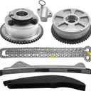 Timing Chain Kit with VVT Camshaft Sprocket for Hyundai Elantra 2017-2020, Kona 2018-2021, Veloster 2019-2021,for Kia Forte 2017-2022 2.0L 243502E700 243702E020 Intake & Exhaust Sprocket