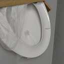 SS114 Elongated Toilet Seat Compatible with TOTO SS113/SS154/SS224/SS204, Soft Close Elongated Toilet Seat, Traditional Toilet Seat Replacement with Toilet Bolts and Nut - Cotton White